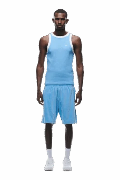 WAFFLE KNIT TANKTOP BLUE(Waffle Knit Tanktop Blue)