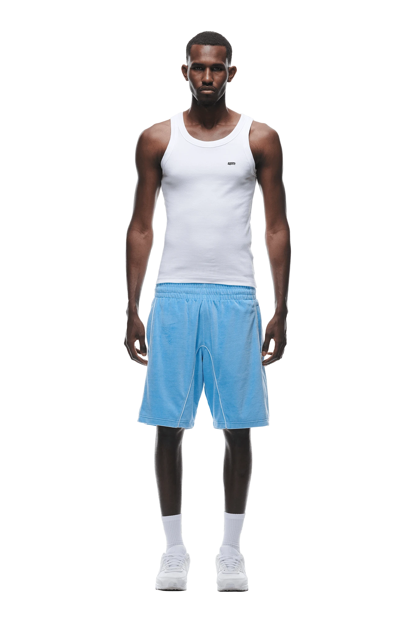 VELOUR SHORTS BLUE(Velour Shorts Blue)