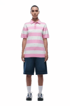 STRIPED POLO PINK(Striped Polo Pink) -Simple Daily Wear Store 0053 2406 6PM ECOM COLLECTION 2 LOOK 25 13506 min