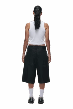 COATED DENIM SHORTS BLACK(Coated Denim Shorts Black) -Simple Daily Wear Store 0057 2406 6PM ECOM COLLECTION 2 LOOK 24 13372 min