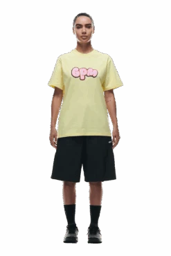 BUBBLE LOGO T-SHIRT BRIGHT LEMON(Bubble Logo T Shirt Bright Lemon) -Simple Daily Wear Store 0152 2406 6PM ECOM COLLECTION 2 LOOK 08 12434 min