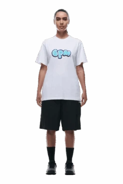 BUBBLE LOGO T-SHIRT WHITE(Bubble Logo T Shirt White) -Simple Daily Wear Store 0164 2406 6PM ECOM COLLECTION 2 LOOK 06 12467 min