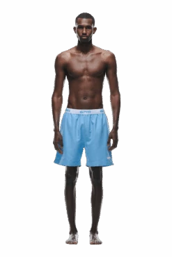 BOXER SWIM SHORTS BLUE(Boxer Swim Shorts Blue)