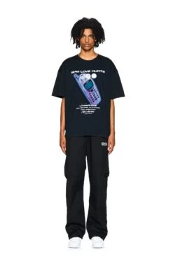 PHONE T-SHIRT BLACK(6110 T Shirts Black)