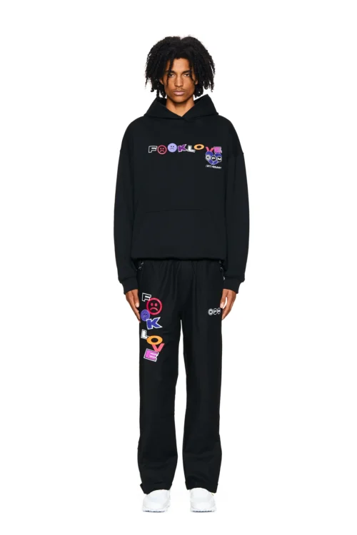 FUCK LOVE TRACKPANTS BLACK(Fuck Love Trackpants V 5 Black)