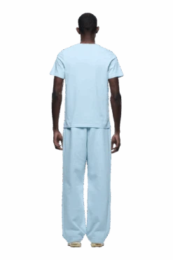 SLIM FIT T-SHIRT ICE BLUE(Slim Fit T Shirt Ice Blue) -Simple Daily Wear Store 1337x2005 6PM Spring 0009 250310 6PM ECOM LOOK 25 1522 min