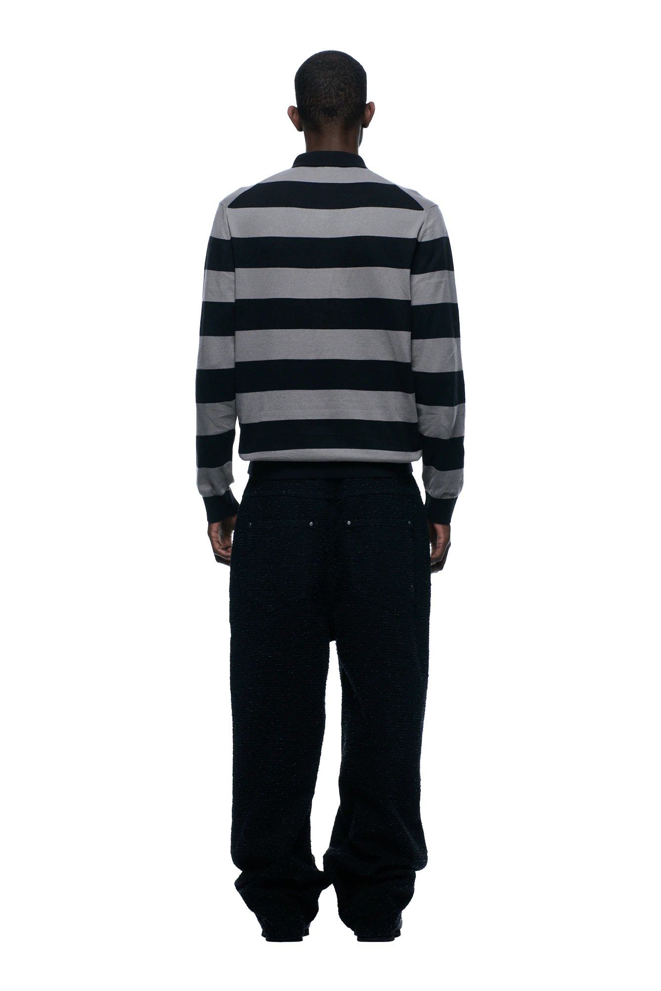 LS STRIPED POLO BLACK(Ls Striped Polo Black) 4 LS STRIPED POLO BLACK(Ls Striped Polo Black) - Image 4