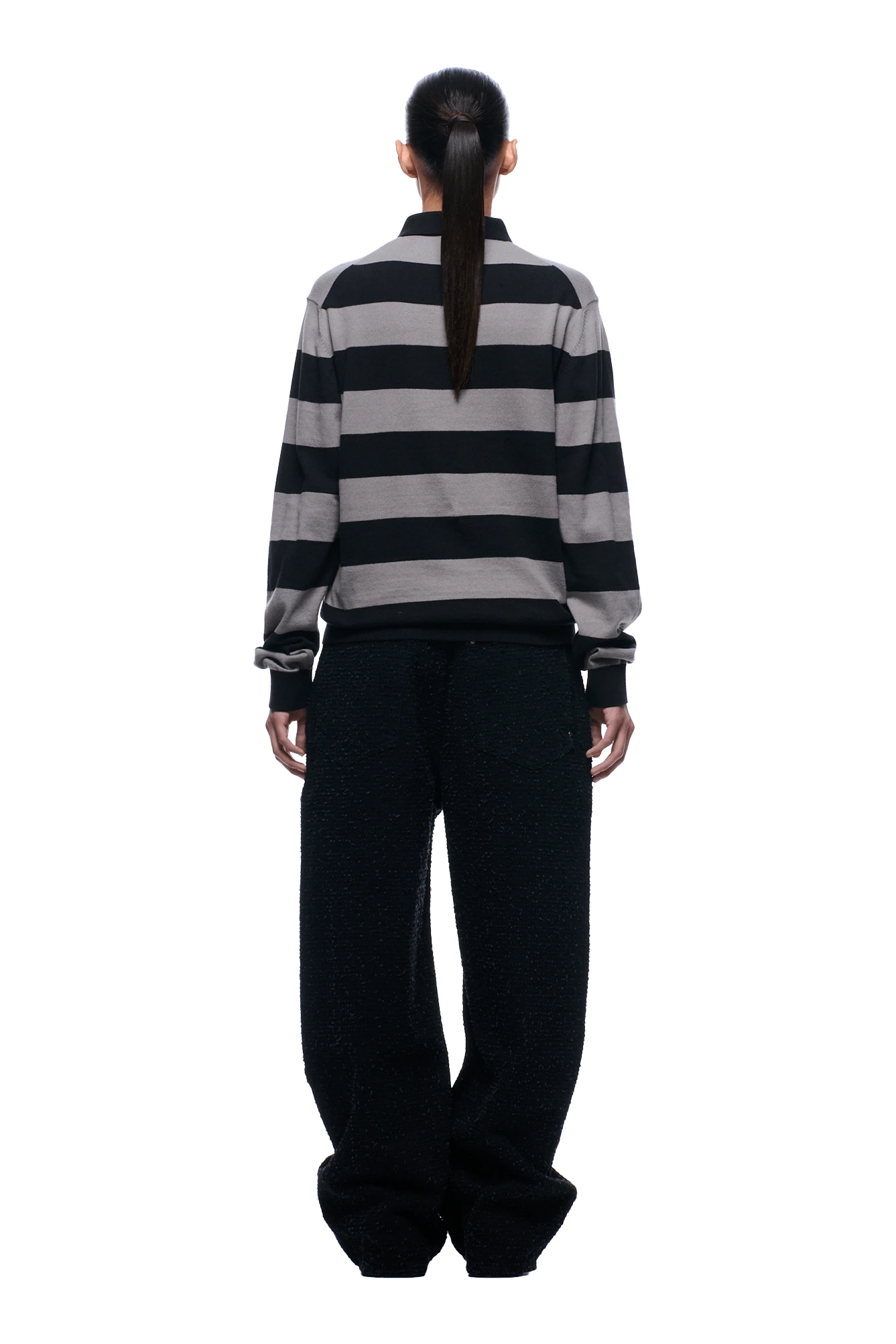 LS STRIPED POLO BLACK(Ls Striped Polo Black) 7 LS STRIPED POLO BLACK(Ls Striped Polo Black) - Image 7