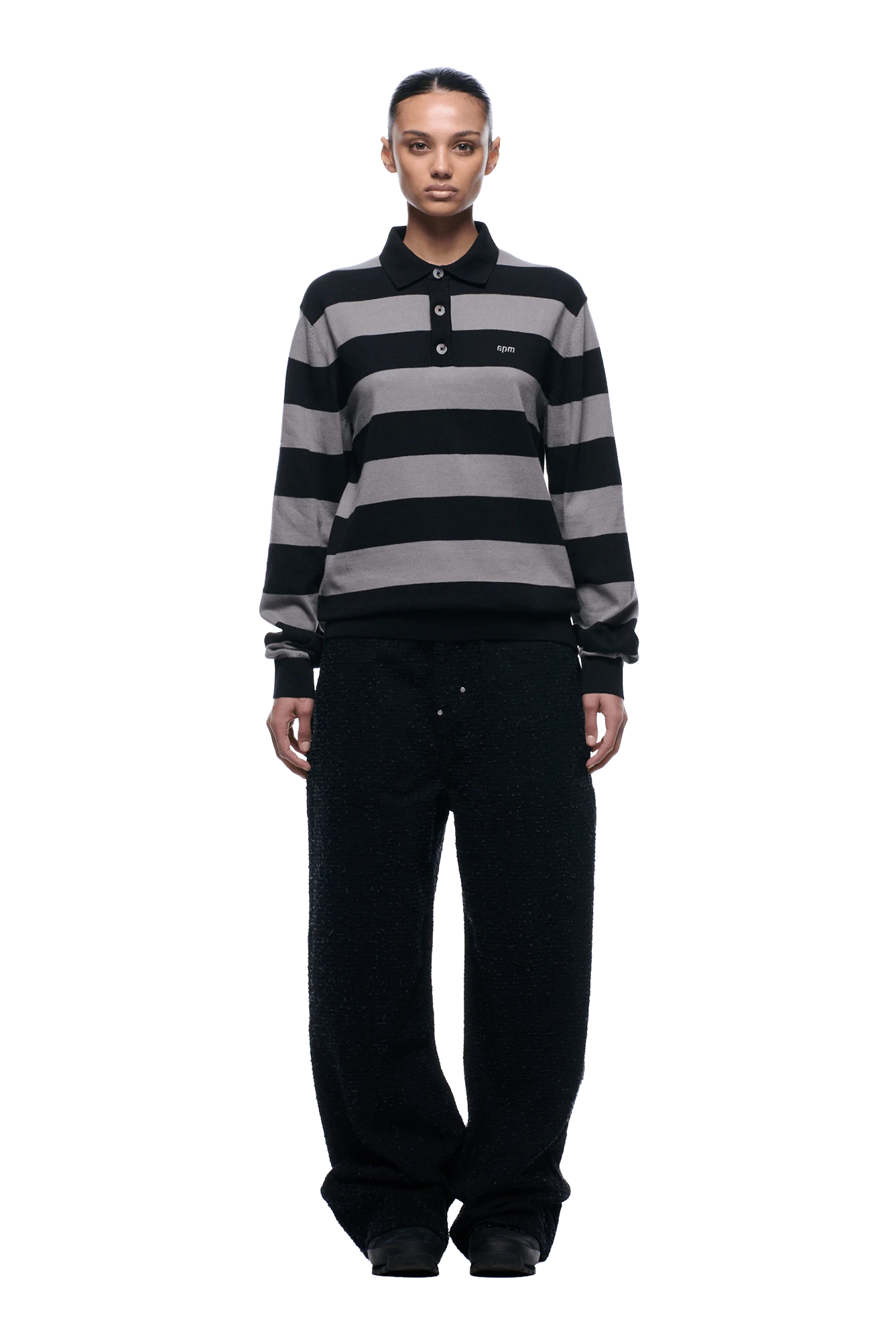 LS STRIPED POLO BLACK(Ls Striped Polo Black) 5 LS STRIPED POLO BLACK(Ls Striped Polo Black) - Image 5