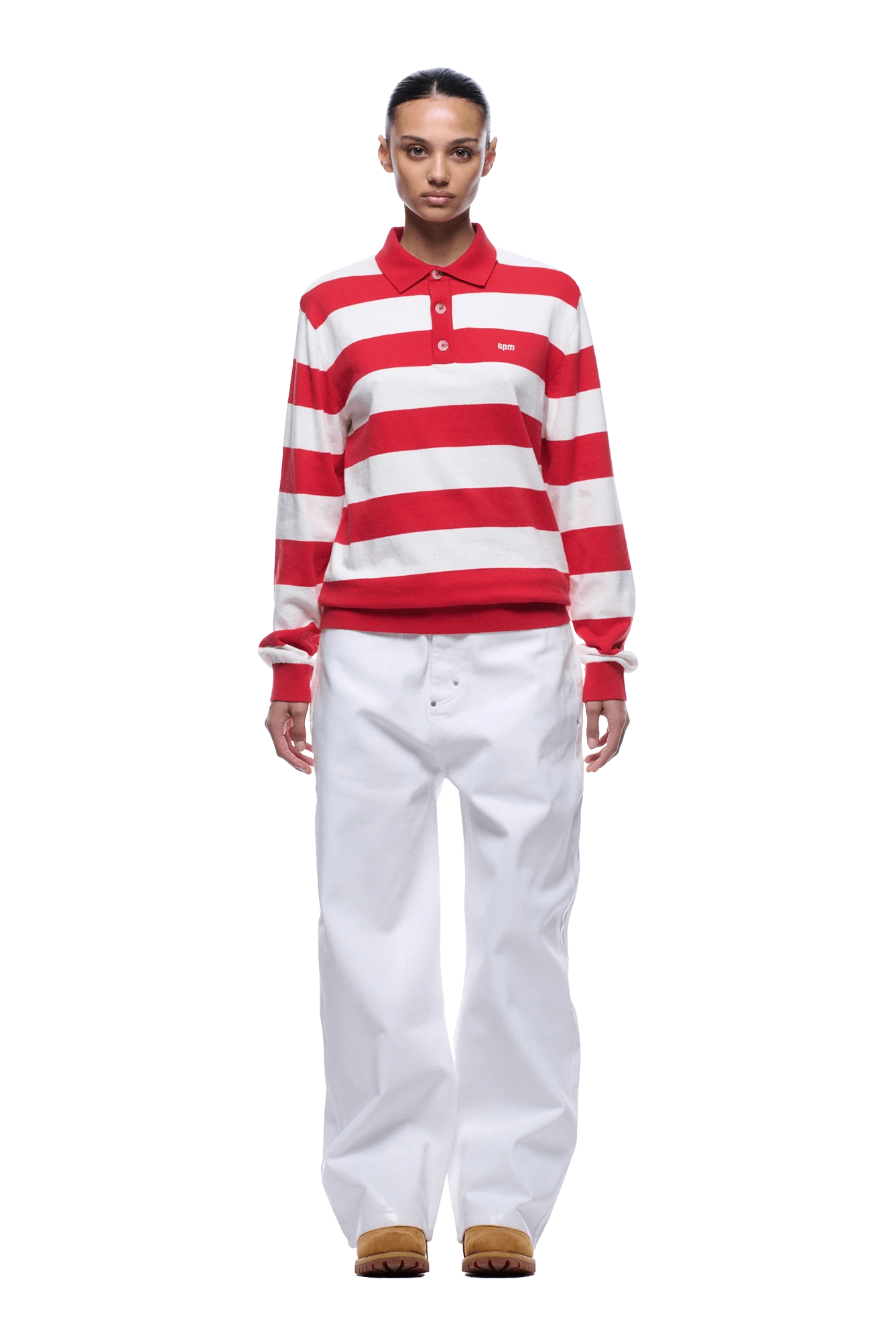 LS STRIPED POLO RED(Ls Striped Polo Red) 5 LS STRIPED POLO RED(Ls Striped Polo Red) - Image 5