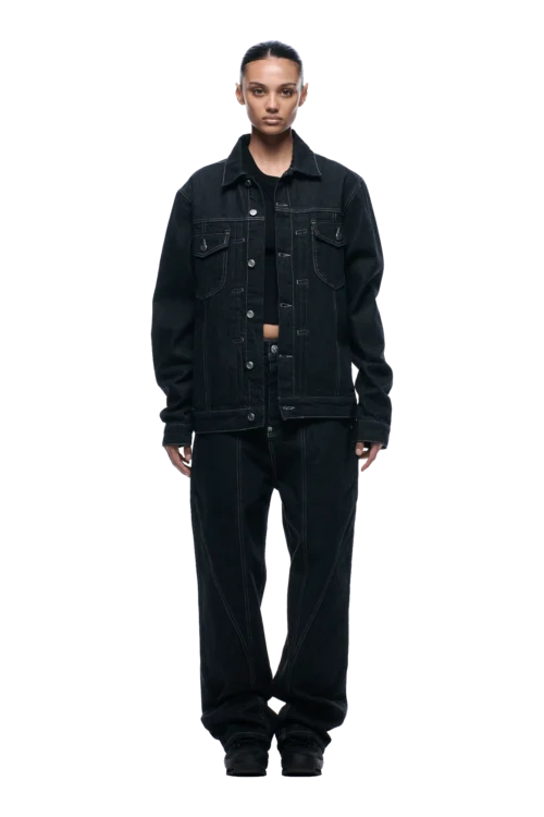 TYPE 6 DENIM JACKET BLACK RAW(Type 6 Denim Jacket Black Raw) -Simple Daily Wear Store 1337x2005 6PM Spring 0098 250310 6PM ECOM LOOK 10 1231 min