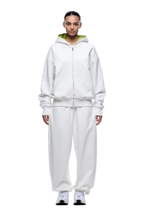 WAFFLE LINED ZIP HOODIE COCONUT WHITE(Waffle Lined Zip Hoodie Coconut White) -Simple Daily Wear Store 1337x2005 6PM Spring 0120 250310 6PM ECOM LOOK 07 563 min