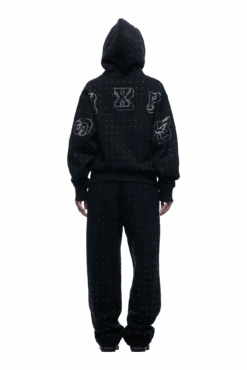 RHINESTONE LETTER ZIP HOODIE BLACK(Rhinestone Letter Zip Hoodie Black) -Simple Daily Wear Store 1337x2005 6PM Spring 0130 250310 6PM ECOM LOOK 05 426 min