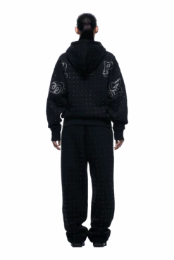 RHINESTONE LETTER ZIP HOODIE BLACK(Rhinestone Letter Zip Hoodie Black) -Simple Daily Wear Store 1337x2005 6PM Spring 0131 250310 6PM ECOM LOOK 05 419 min