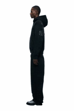 RHINESTONE LETTER ZIP HOODIE BLACK(Rhinestone Letter Zip Hoodie Black) -Simple Daily Wear Store 1337x2005 6PM Spring 0136 250310 6PM ECOM LOOK 05 344 min