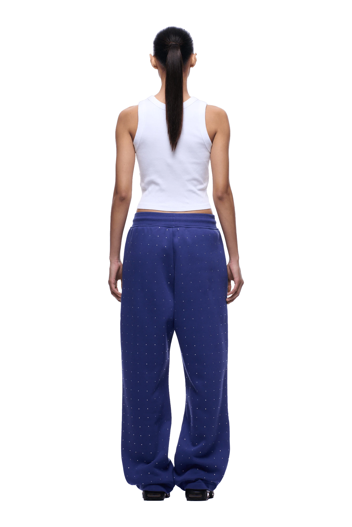 RHINESTONE OPEN LEG JOGGER BLUE(Rhinestone Open Leg Jogger Blue) 7 RHINESTONE OPEN LEG JOGGER BLUE(Rhinestone Open Leg Jogger Blue) - Image 7