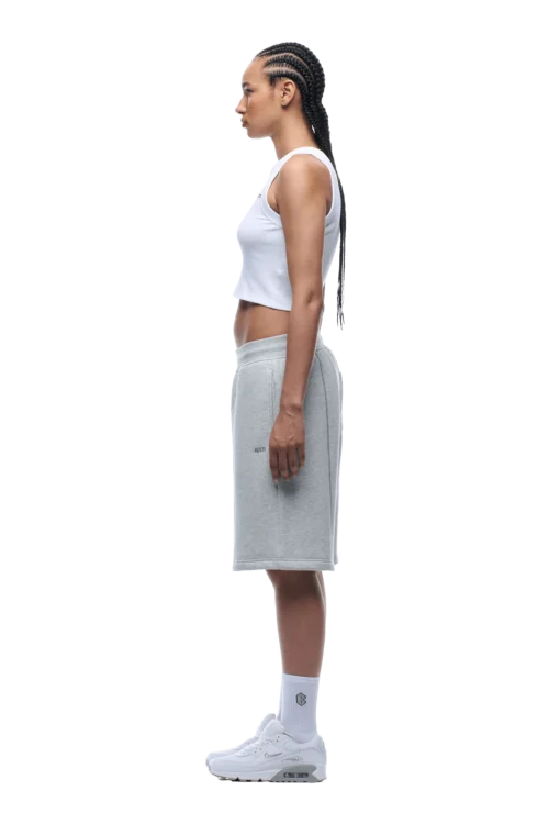 COVERLOCK SHORTS LIGHT GREY MELANGE(Coverlock Shorts Light Grey Melange) -Simple Daily Wear Store 1337x2005 6PM 0025 2500610 6PM ECOM LOOK 36 1453 min