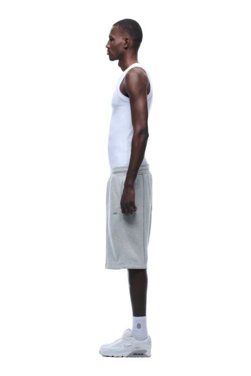 COVERLOCK SHORTS LIGHT GREY MELANGE(Coverlock Shorts Light Grey Melange) -Simple Daily Wear Store 1337x2005 6PM 0028 2500610 6PM ECOM LOOK 36 1323 min