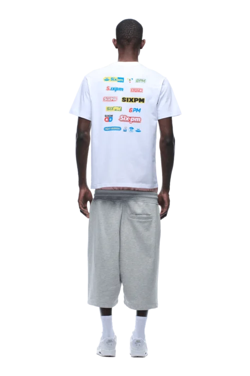 MULTI LOGO TEE WHITE(Multi Logo Tee White) -Simple Daily Wear Store 1337x2005 6PM 0030 2500610 6PM ECOM LOOK 35 1272 min