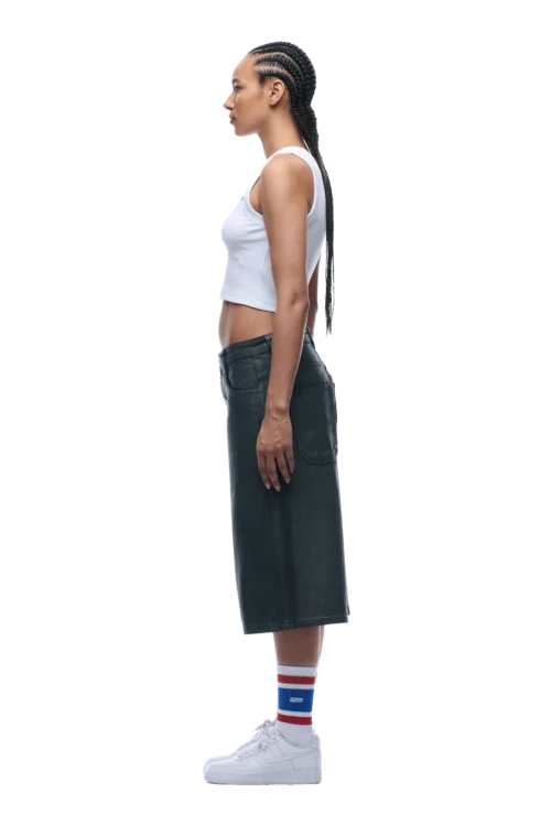 COATED DENIM SHORTS DARK CHROME(Coated Denim Dark Chrome) -Simple Daily Wear Store 1337x2005 6PM 0052 2500610 6PM ECOM LOOK 32 1111 min