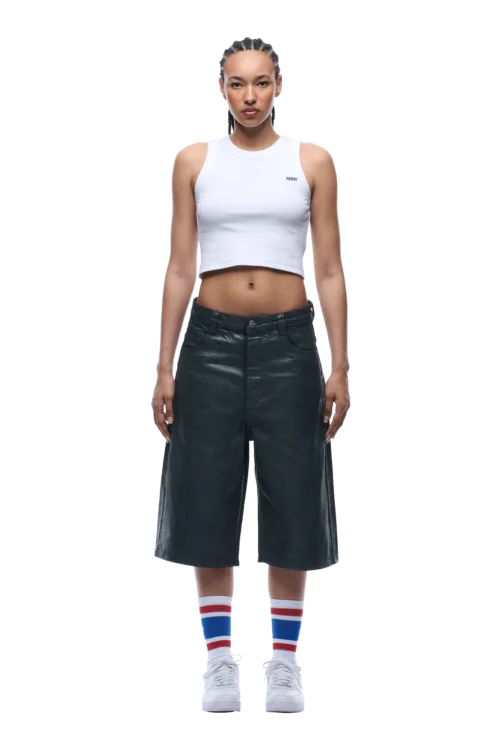 COATED DENIM SHORTS DARK CHROME(Coated Denim Dark Chrome) -Simple Daily Wear Store 1337x2005 6PM 0053 2500610 6PM ECOM LOOK 32 1106 min