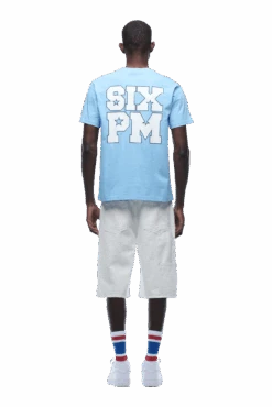 COLLEGE STAR TEE BLUE(College Star Tee Blue) -Simple Daily Wear Store 1337x2005 6PM 0111 2500610 6PM ECOM LOOK 21 0663