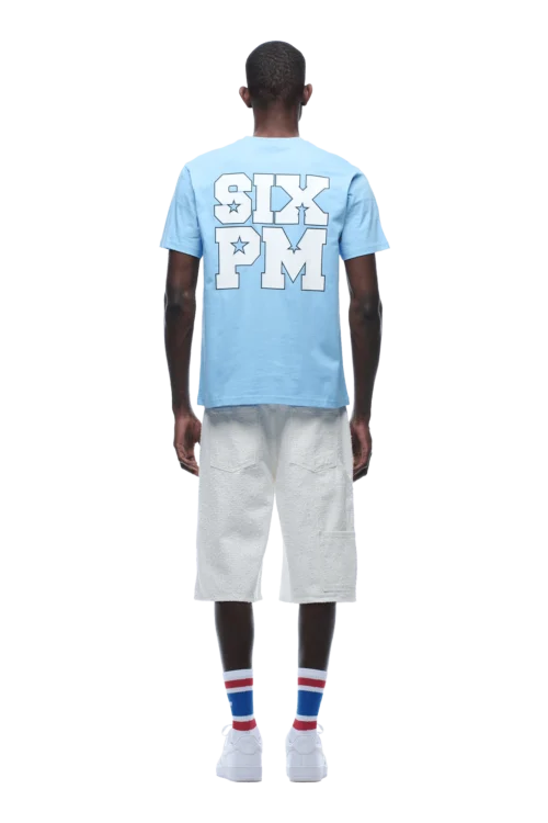 COLLEGE STAR TEE BLUE(College Star Tee Blue) -Simple Daily Wear Store 1337x2005 6PM 0111 2500610 6PM ECOM LOOK 21 0663