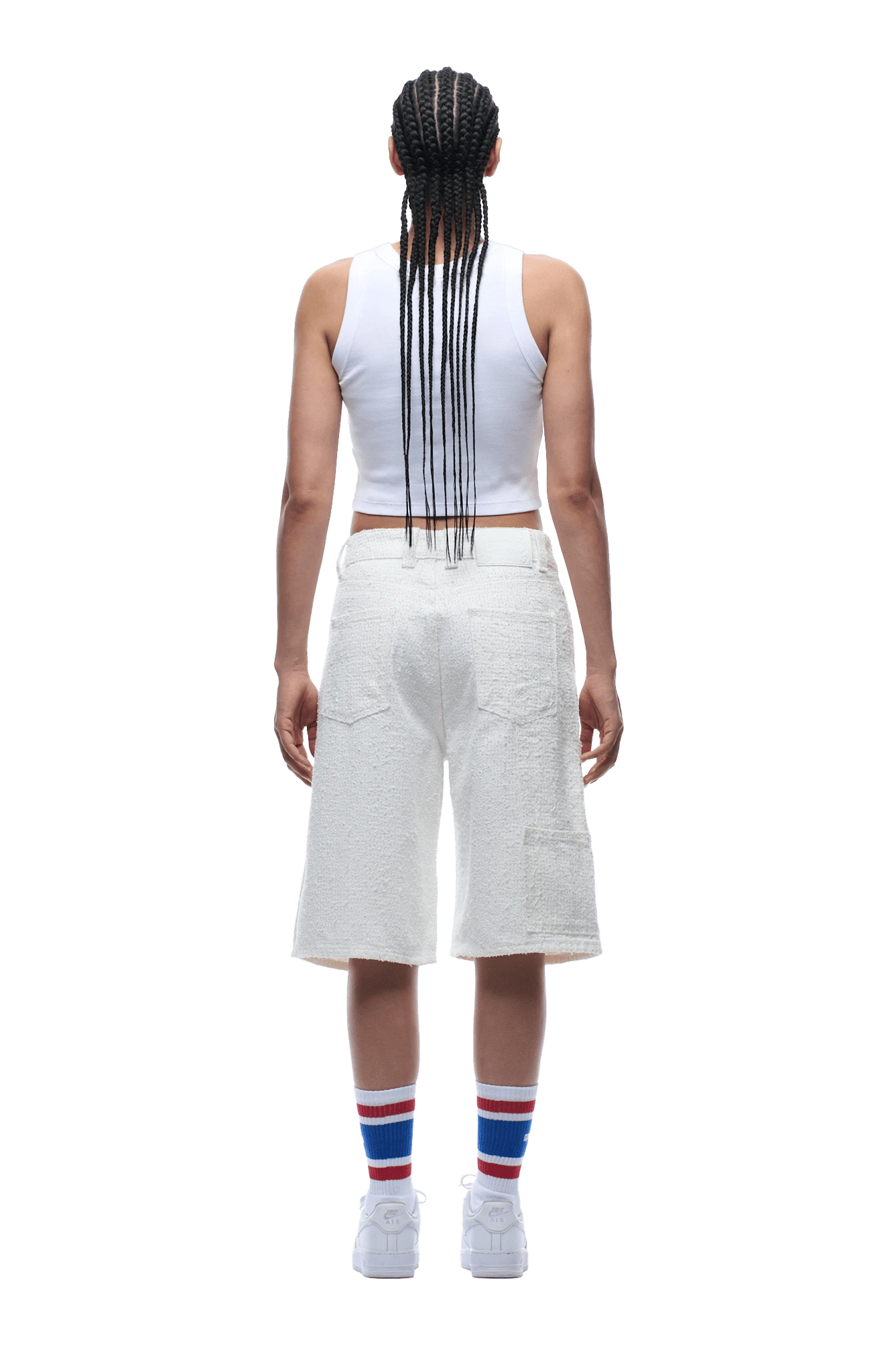 NEEDLEPUNCH CARPENTER SHORTS WHITE(Needlepunch Carpenter Shorts White) 7 NEEDLEPUNCH CARPENTER SHORTS WHITE(Needlepunch Carpenter Shorts White) - Image 7