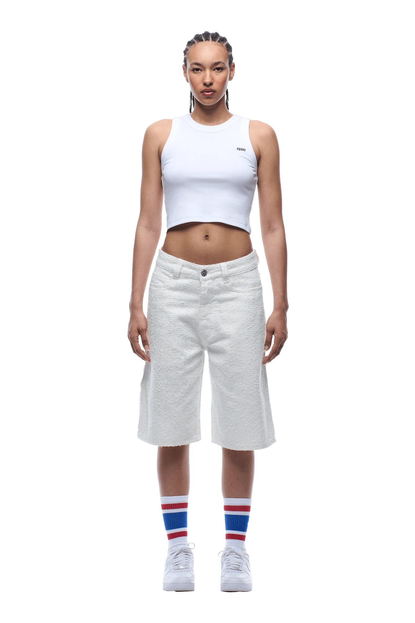 NEEDLEPUNCH CARPENTER SHORTS WHITE(Needlepunch Carpenter Shorts White) 5 NEEDLEPUNCH CARPENTER SHORTS WHITE(Needlepunch Carpenter Shorts White) - Image 5