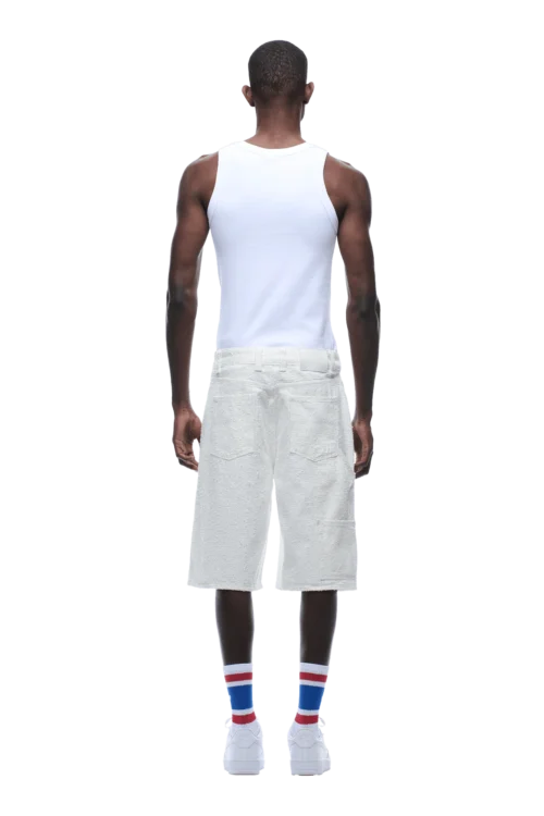 NEEDLEPUNCH CARPENTER SHORTS WHITE(Needlepunch Carpenter Shorts White) 10 NEEDLEPUNCH CARPENTER SHORTS WHITE(Needlepunch Carpenter Shorts White) -Simple Daily Wear Store 1337x2005 6PM 0117 2500610 6PM ECOM LOOK 20 0645