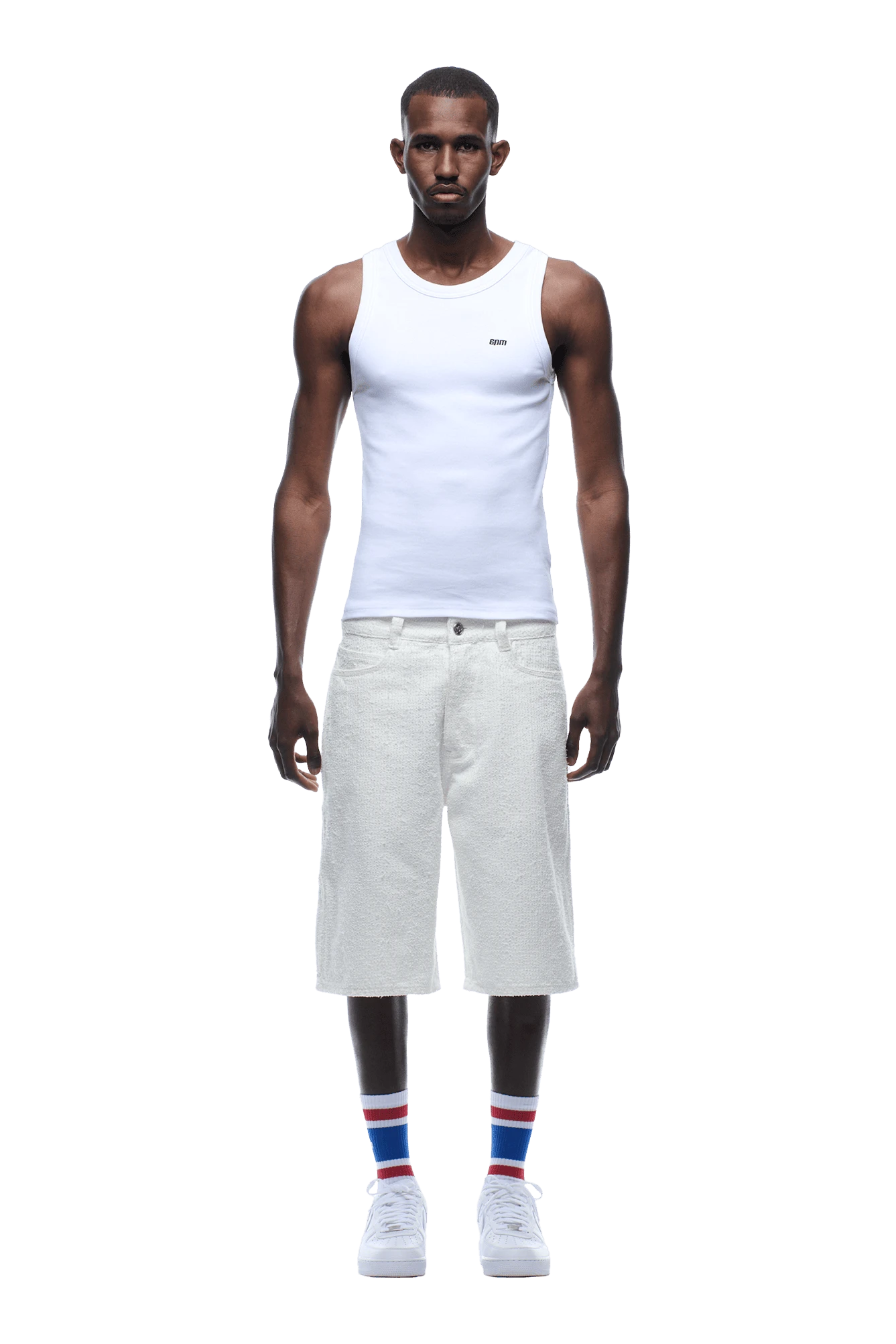 NEEDLEPUNCH CARPENTER SHORTS WHITE(Needlepunch Carpenter Shorts White) 2 NEEDLEPUNCH CARPENTER SHORTS WHITE(Needlepunch Carpenter Shorts White) - Image 2