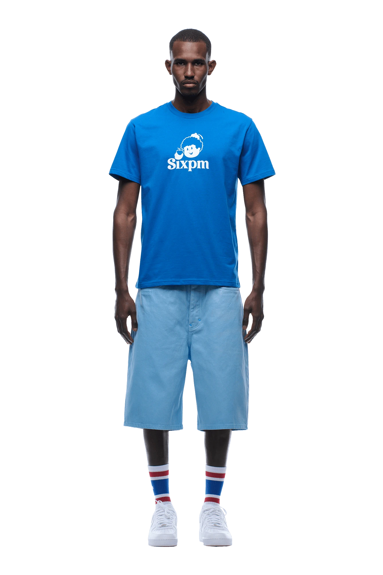 APPLE BOY TEE BLUE(Apple Boy Tee Blue) 2 APPLE BOY TEE BLUE(Apple Boy Tee Blue) - Image 2