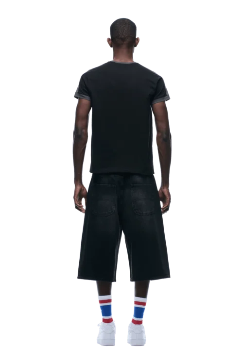 SLIM FIT RINGER TEE BLACK(Slim Fit Ringer Tee Black) -Simple Daily Wear Store 1337x2005 6PM 0162 2500610 6PM ECOM LOOK 12 0466
