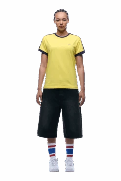 SLIM FIT RINGER TEE YELLOW(Slim Fit Ringer Tee Yellow) -Simple Daily Wear Store 1337x2005 6PM 0167 2500610 6PM ECOM LOOK 11 0751