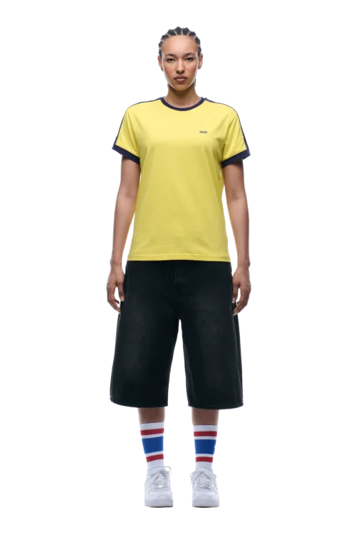 SLIM FIT RINGER TEE YELLOW(Slim Fit Ringer Tee Yellow) -Simple Daily Wear Store 1337x2005 6PM 0167 2500610 6PM ECOM LOOK 11 0751