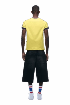 SLIM FIT RINGER TEE YELLOW(Slim Fit Ringer Tee Yellow) -Simple Daily Wear Store 1337x2005 6PM 0168 2500610 6PM ECOM LOOK 11 0447