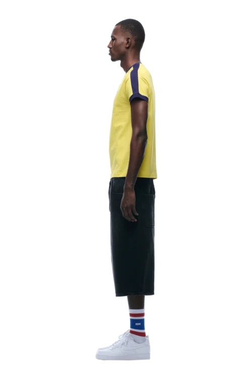 SLIM FIT RINGER TEE YELLOW(Slim Fit Ringer Tee Yellow) -Simple Daily Wear Store 1337x2005 6PM 0169 2500610 6PM ECOM LOOK 11 0439