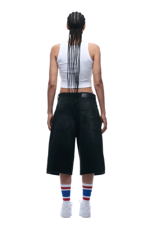 WASHED DENIM SHORTS BLACK(Washed Denim Shorts Black) -Simple Daily Wear Store 1337x2005 6PM 0171 2500610 6PM ECOM LOOK 10 0789