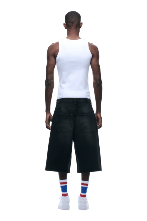 WASHED DENIM SHORTS BLACK(Washed Denim Shorts Black) -Simple Daily Wear Store 1337x2005 6PM 0174 2500610 6PM ECOM LOOK 10 0424