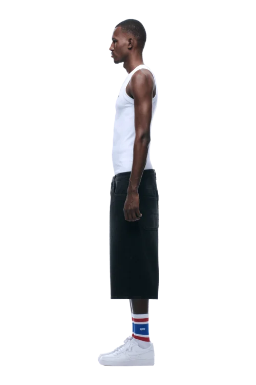 WASHED DENIM SHORTS BLACK(Washed Denim Shorts Black) -Simple Daily Wear Store 1337x2005 6PM 0175 2500610 6PM ECOM LOOK 10 0414