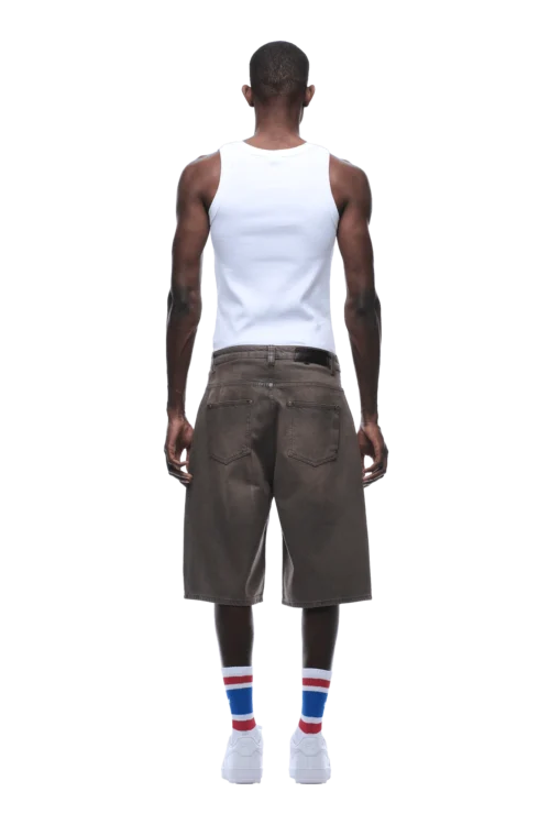 COATED DENIM SHORTS WASHED BROWN(Coated Denim Shorts Washed Brown) -Simple Daily Wear Store 1337x2005 6PM 0198 2500610 6PM ECOM LOOK 6 0190