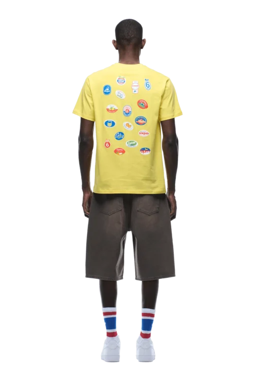 BANANA STICKER TEE YELLOW(Banana Sticker Tee Yellow) -Simple Daily Wear Store 1337x2005 6PM 0204 2500610 6PM ECOM LOOK 5 0164