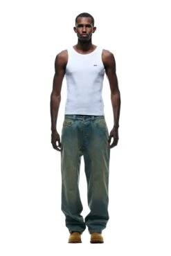 CENTER SEAM DENIM LIGHT WASH(Regular Denim Seams Light Blue Wash Denim)