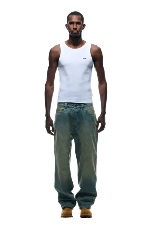 CENTER SEAM DENIM LIGHT WASH(Regular Denim Seams Light Blue Wash Denim)