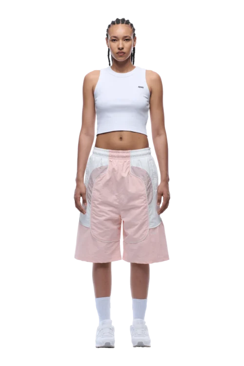 BAGGY WARM UP SHORTS PINK(Baggy Warm Up Track Shorts Pink) -Simple Daily Wear Store 1337x2005 px 6PM 0008 250630 6PM ECOM LOOK 08 1849 min