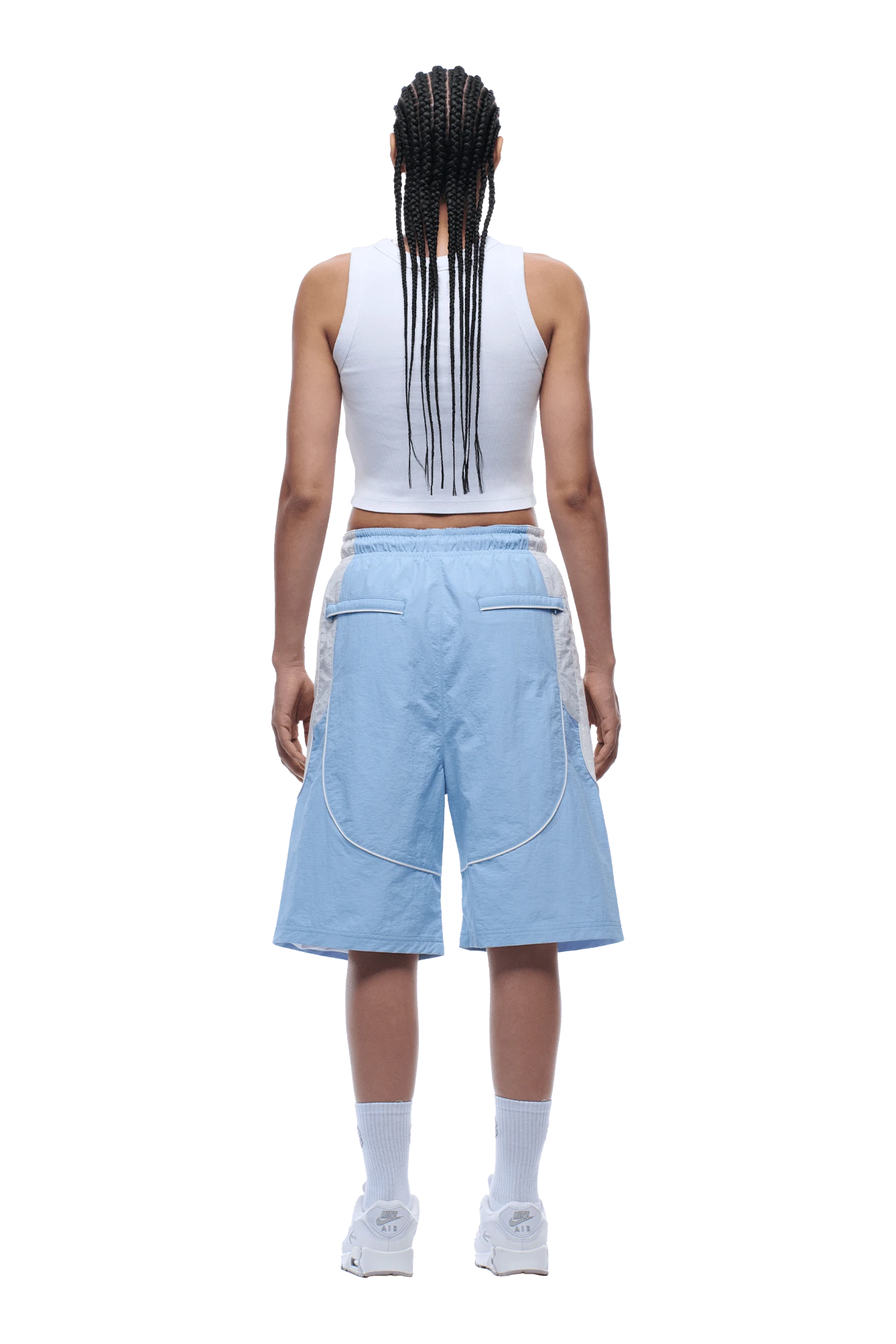 BAGGY WARM UP SHORTS ICE BLUE(Baggy Warm Up Track Shorts Ice Blue) 7 BAGGY WARM UP SHORTS ICE BLUE(Baggy Warm Up Track Shorts Ice Blue) - Image 7