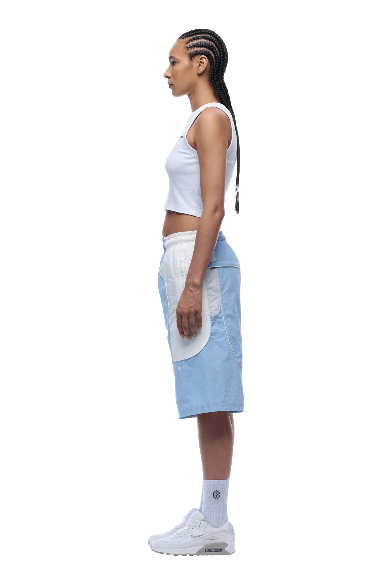 BAGGY WARM UP SHORTS ICE BLUE(Baggy Warm Up Track Shorts Ice Blue) 6 BAGGY WARM UP SHORTS ICE BLUE(Baggy Warm Up Track Shorts Ice Blue) - Image 6