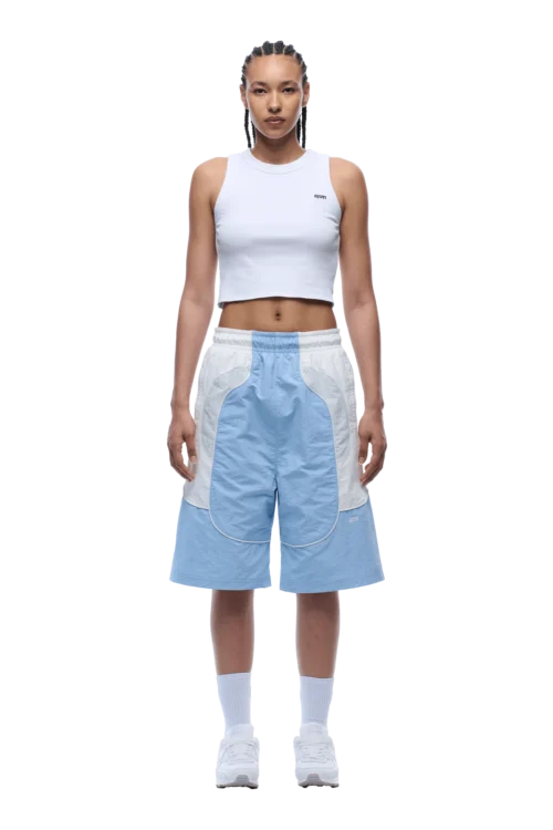 BAGGY WARM UP SHORTS ICE BLUE(Baggy Warm Up Track Shorts Ice Blue) 11 BAGGY WARM UP SHORTS ICE BLUE(Baggy Warm Up Track Shorts Ice Blue) -Simple Daily Wear Store 1337x2005 px 6PM 0014 250630 6PM ECOM LOOK 07 1801 min