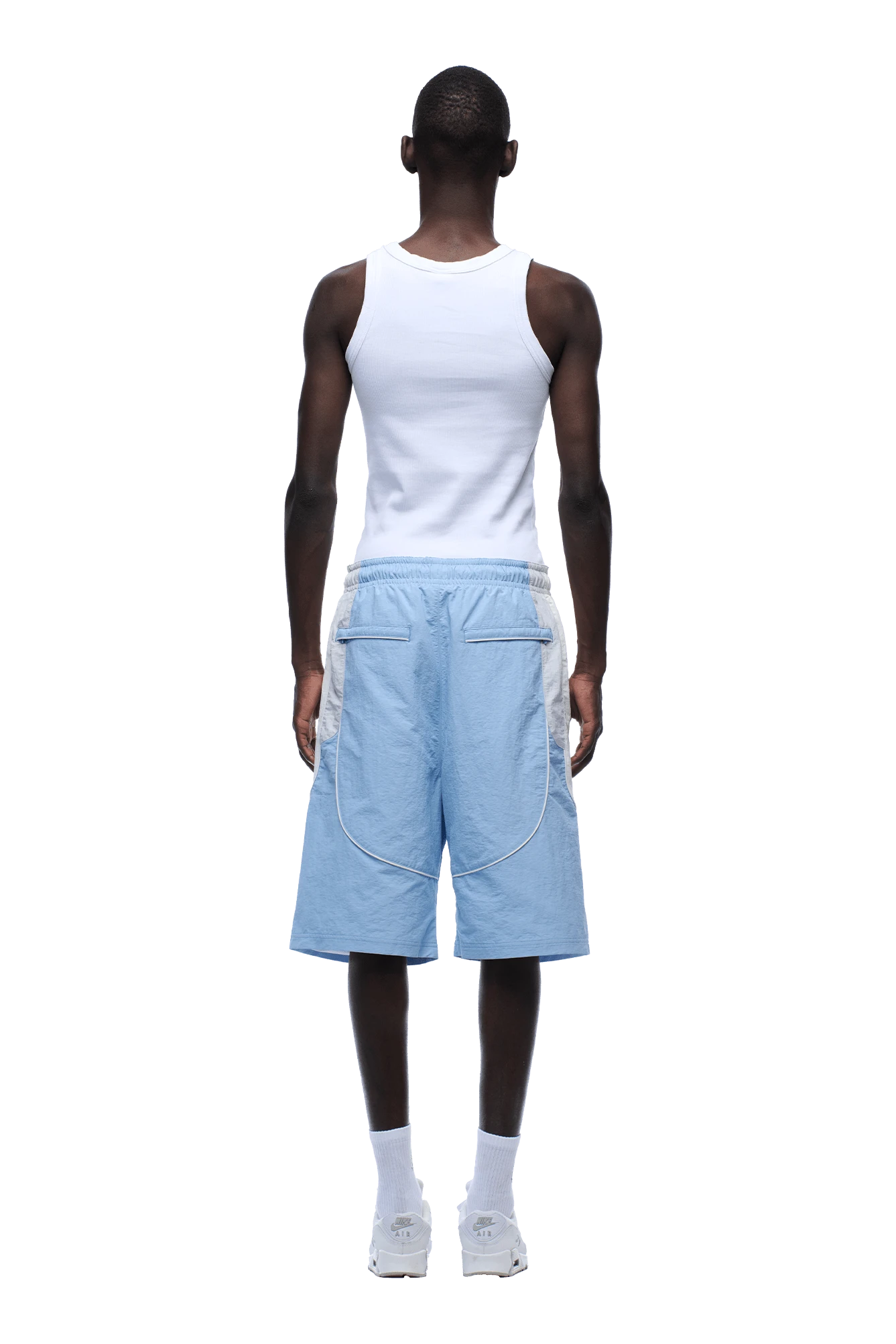 BAGGY WARM UP SHORTS ICE BLUE(Baggy Warm Up Track Shorts Ice Blue) 4 BAGGY WARM UP SHORTS ICE BLUE(Baggy Warm Up Track Shorts Ice Blue) - Image 4