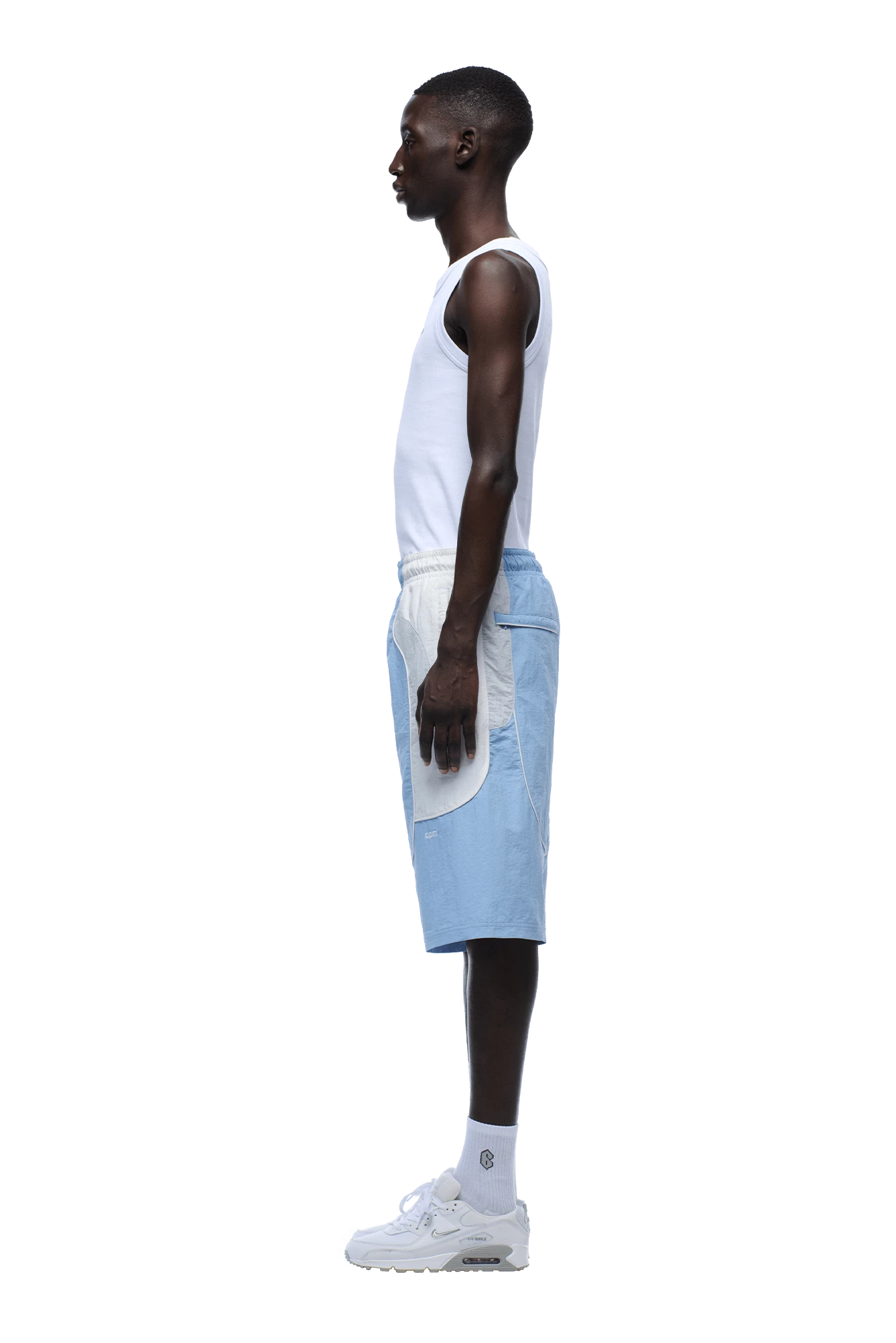 BAGGY WARM UP SHORTS ICE BLUE(Baggy Warm Up Track Shorts Ice Blue) 3 BAGGY WARM UP SHORTS ICE BLUE(Baggy Warm Up Track Shorts Ice Blue) - Image 3